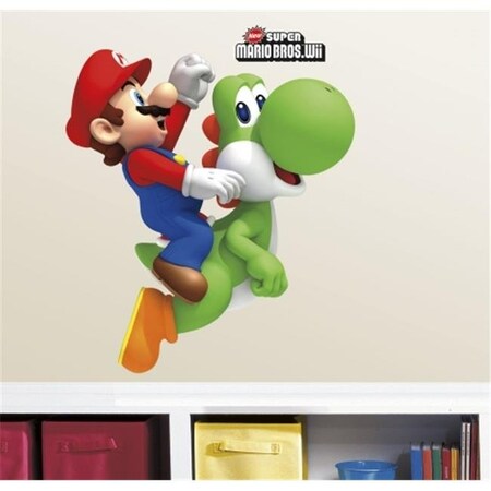 Roommates Room Mates RMK1918GM Yoshi - Mario Peel & Stick Giant Wall Decals RMK1918GM